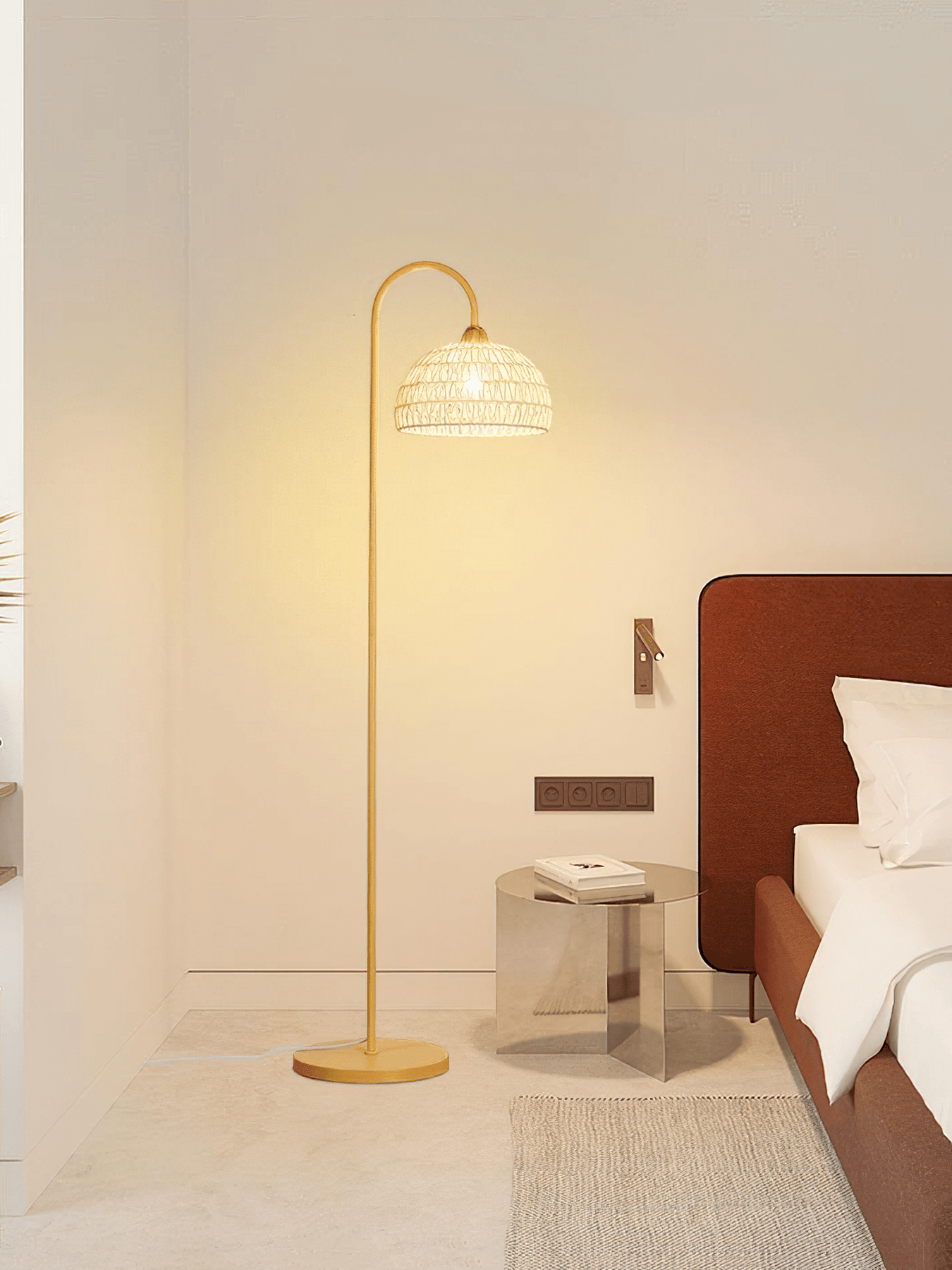 Arch Lamp Rottan Target Rattan Arch Floor-standing Lamp Floor Lamp– THECARGOODS