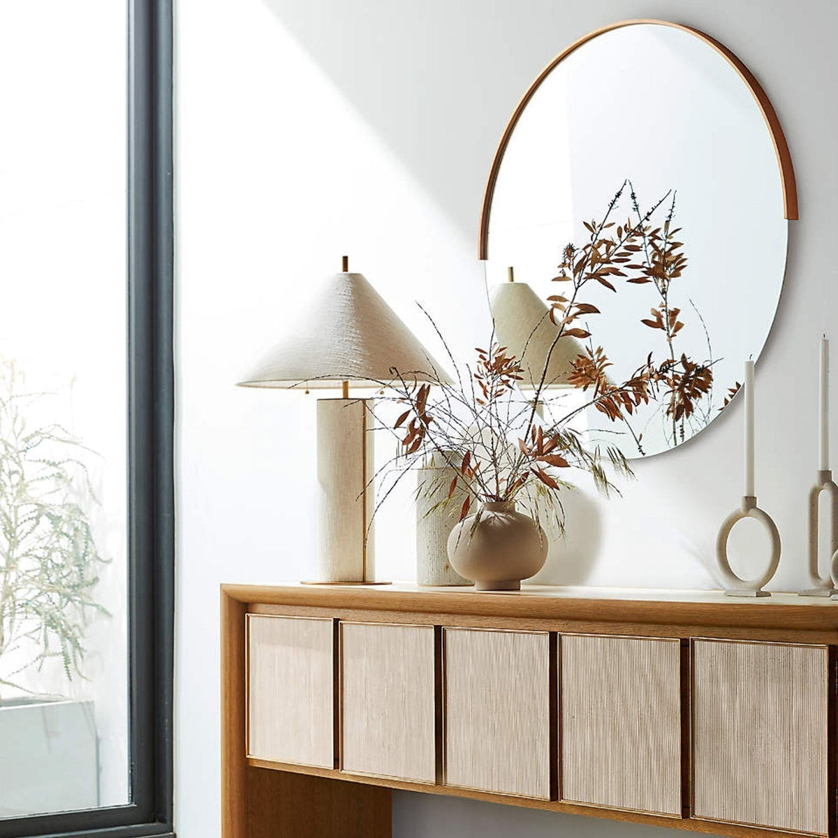 Remi Natural Linen Table Lamp