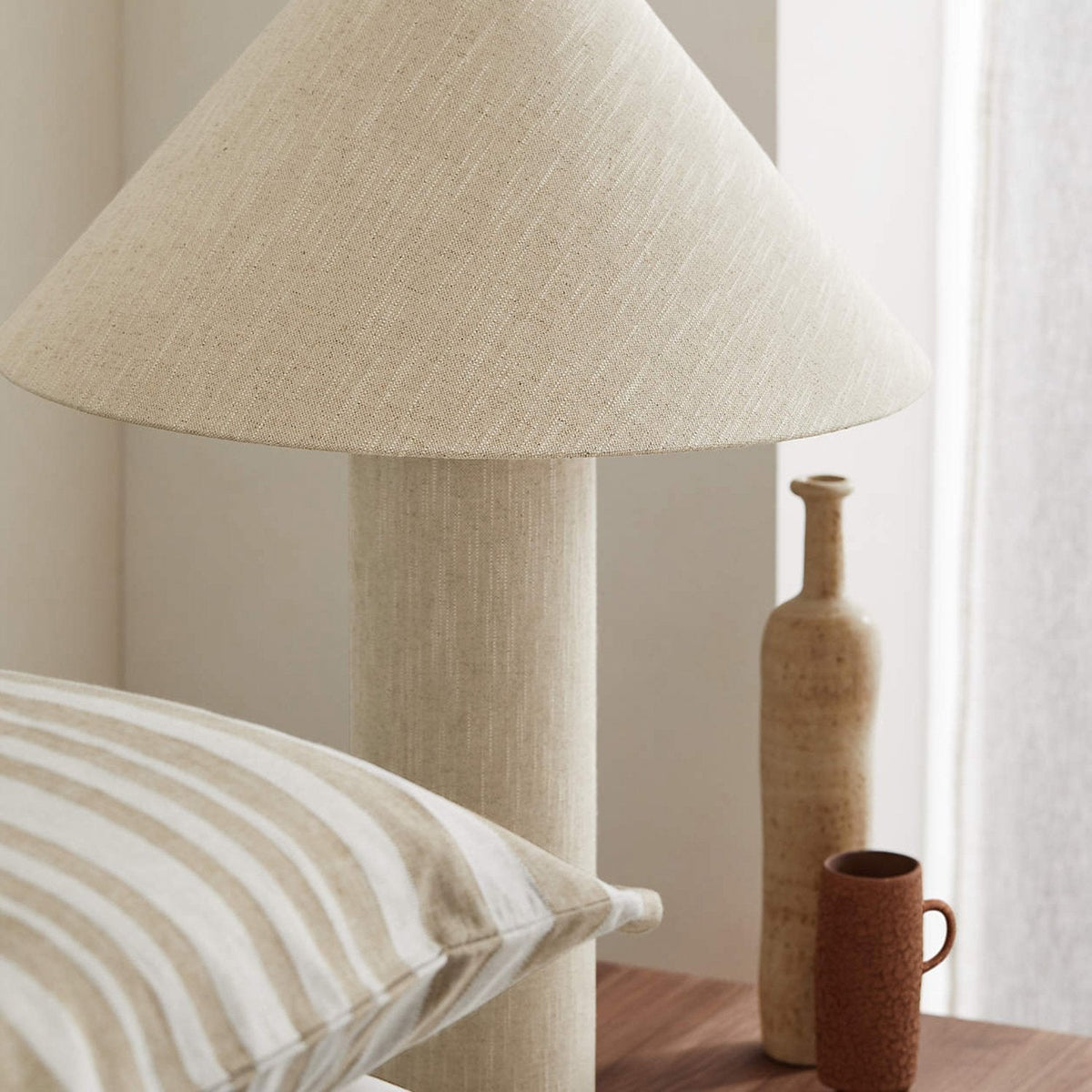 Remi Natural Linen Table Lamp