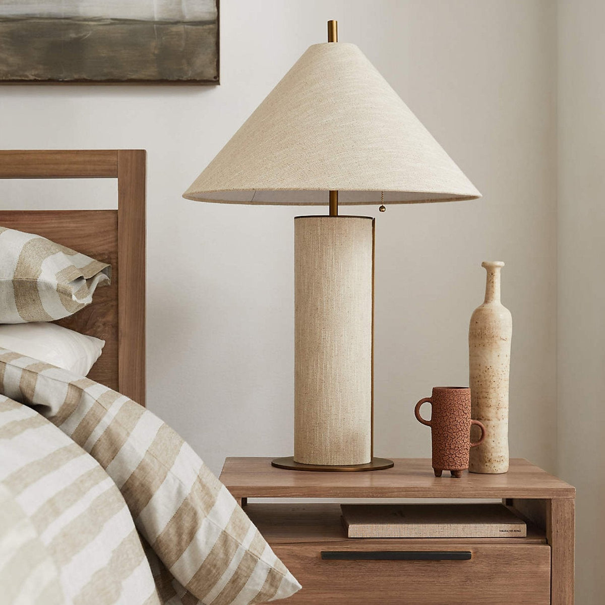 Remi Natural Linen Table Lamp