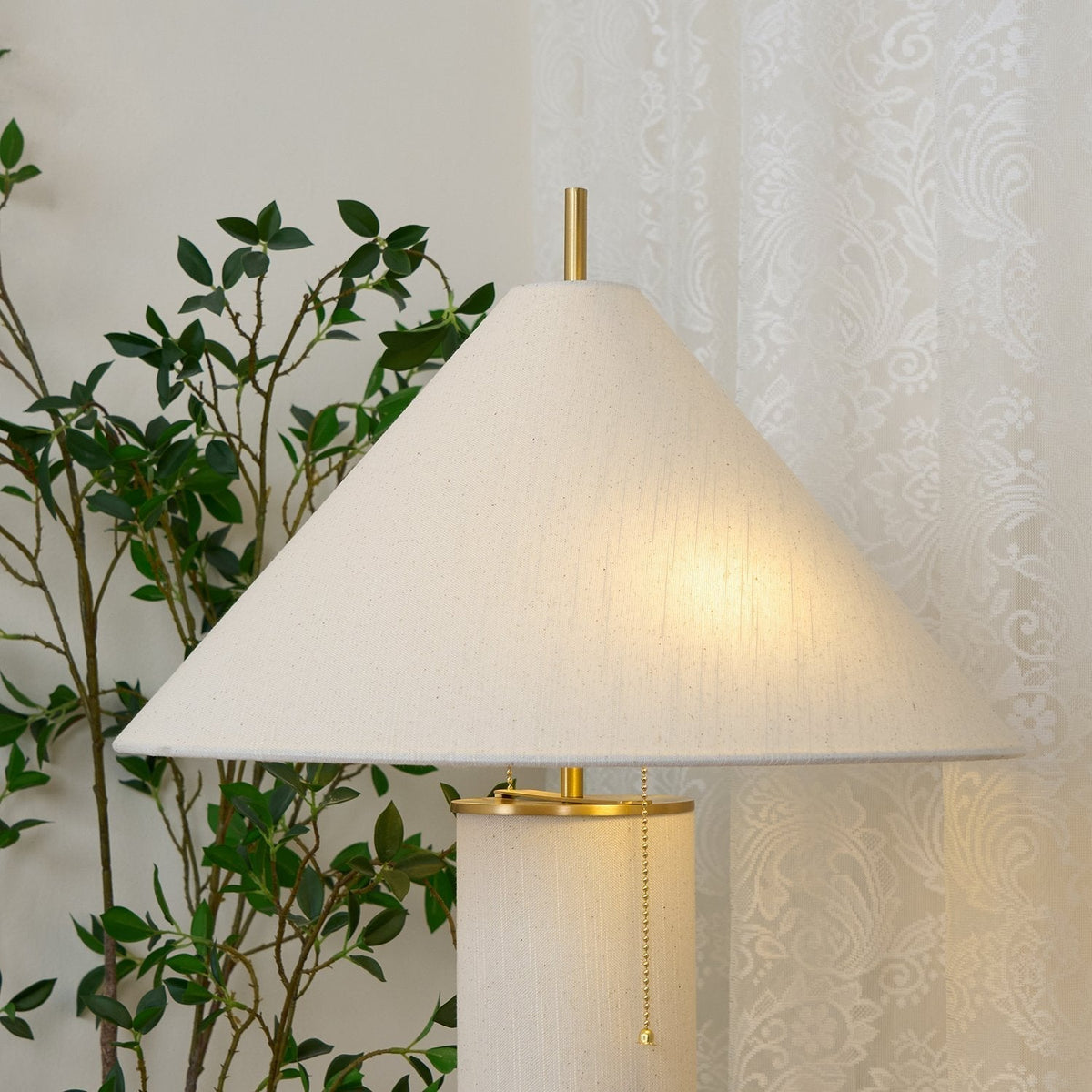 Remi Natural Linen Table Lamp