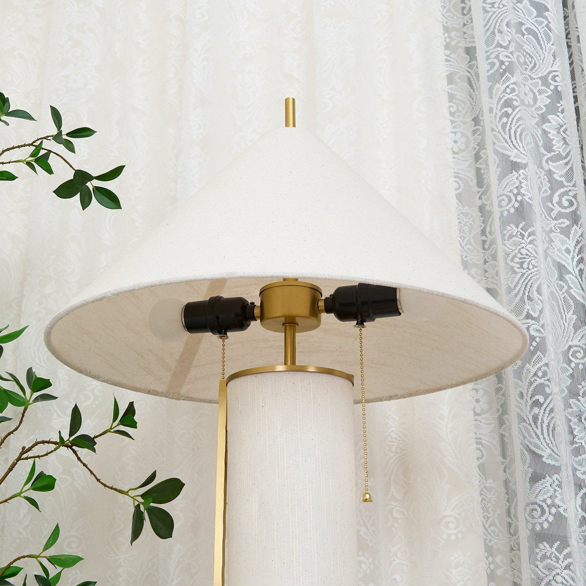 Remi Natural Linen Table Lamp