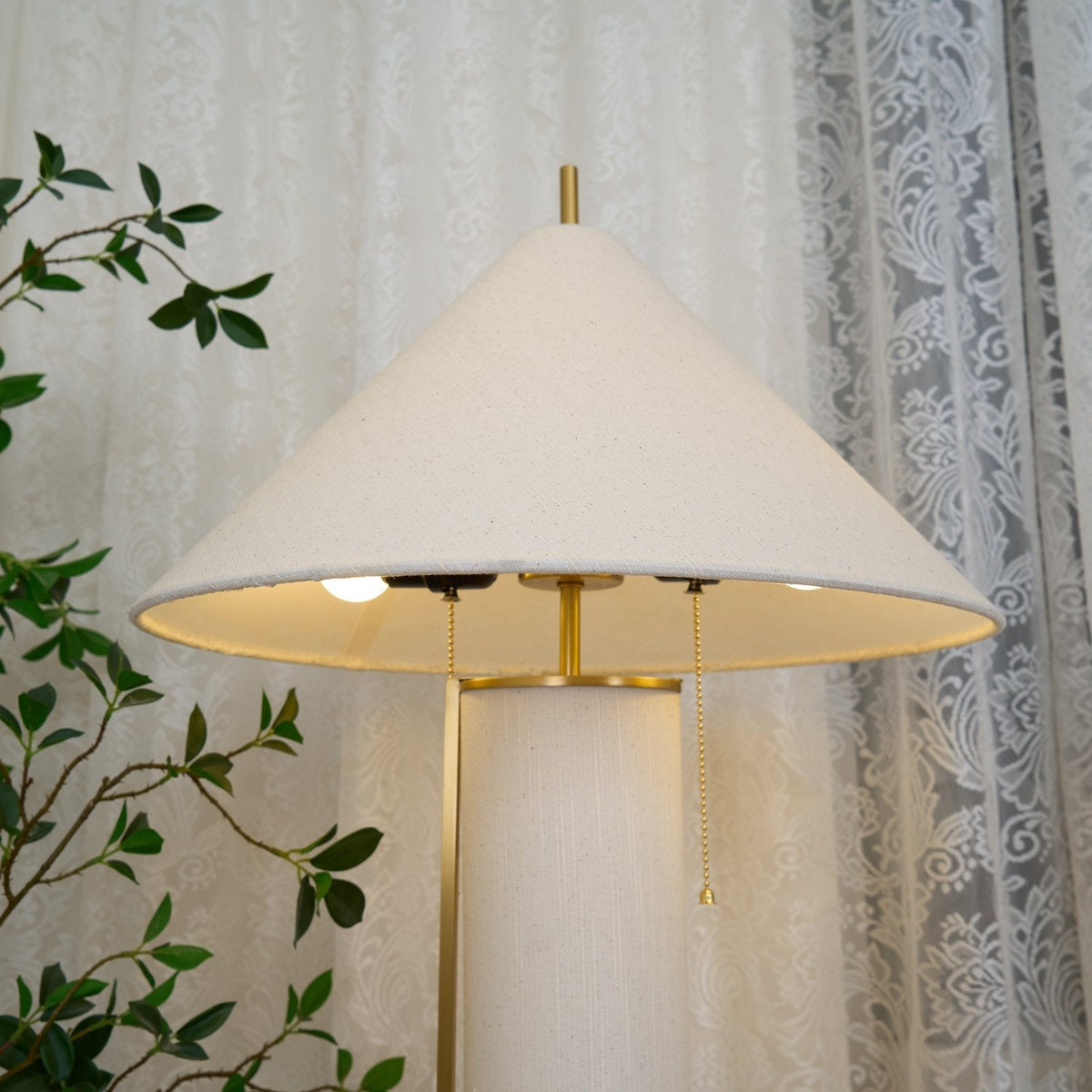 Remi Natural Linen Table Lamp