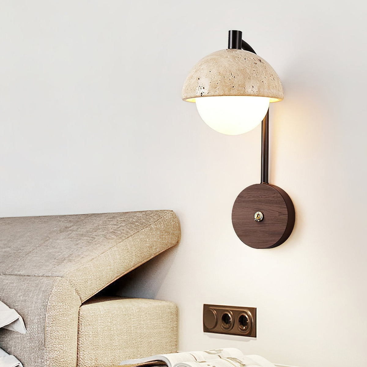 Retro Travertine Wall Lamp