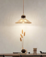 Ribbed Floral Pendant Light