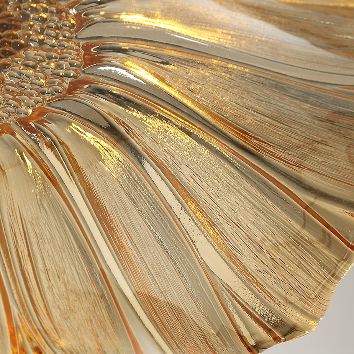 Ribbed Floral Pendant Light