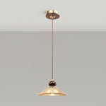 Ribbed Floral Pendant Light