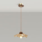 Ribbed Floral Pendant Light
