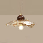 Ribbed Floral Pendant Light