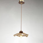 Ribbed Floral Pendant Light