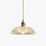 Ribbed Spiral Pendant Light