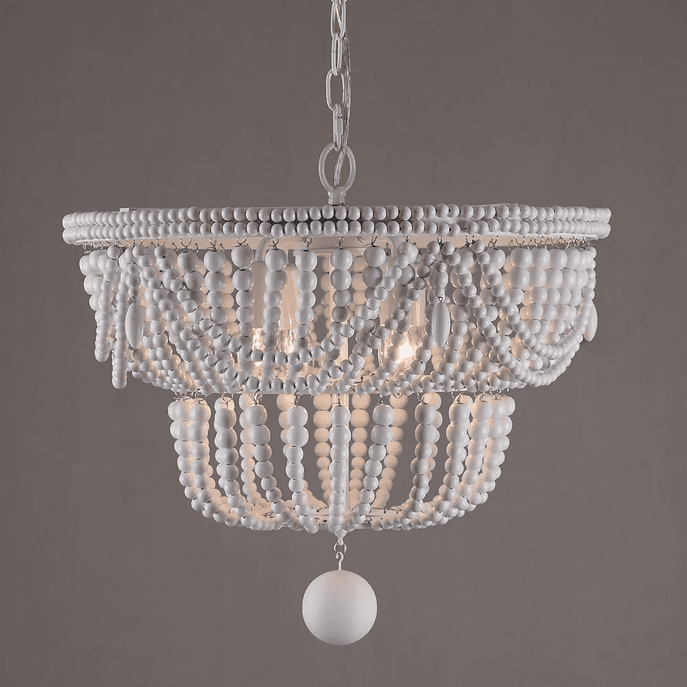 Bordeaux Wood Bead Chandelier
