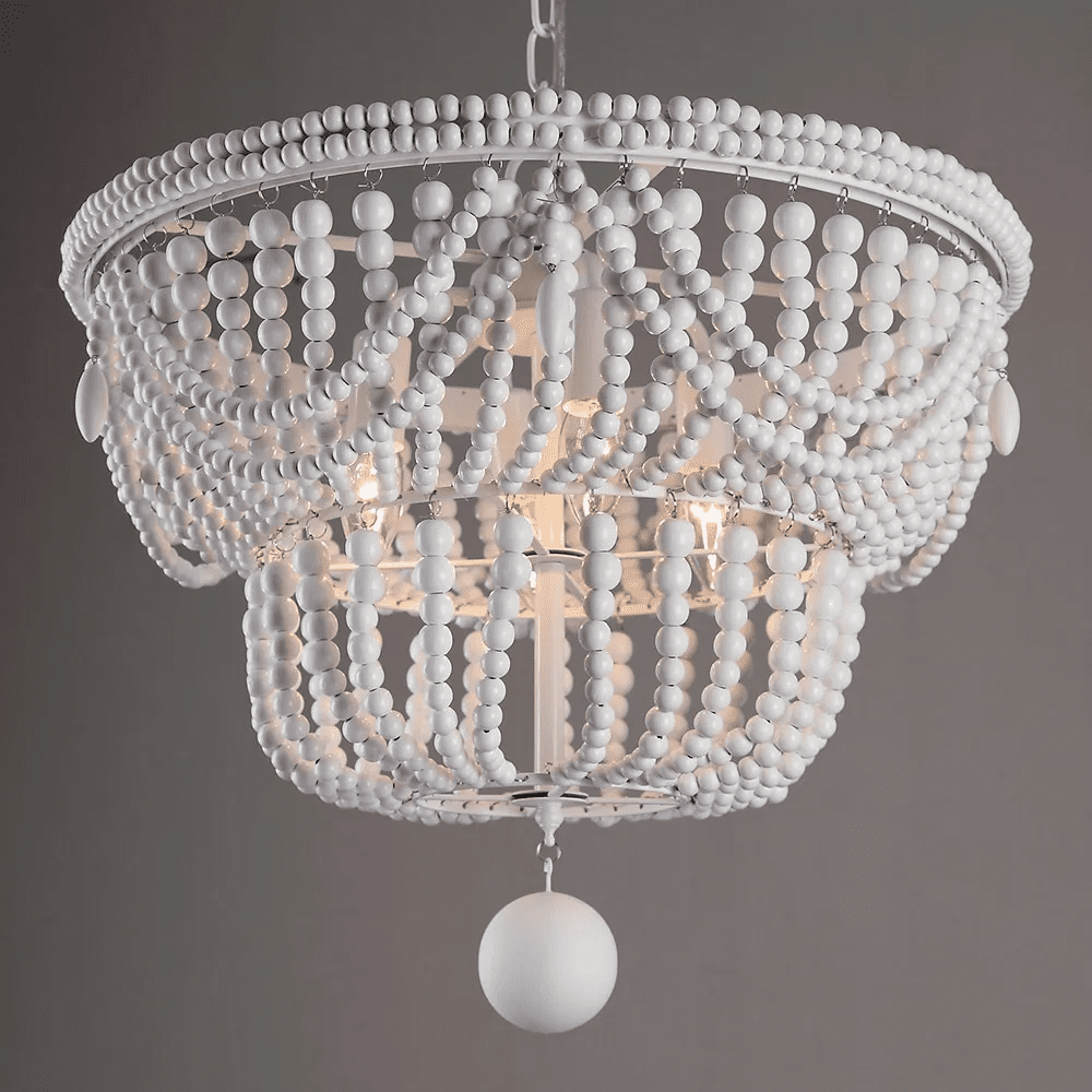 Bordeaux Wood Bead Chandelier