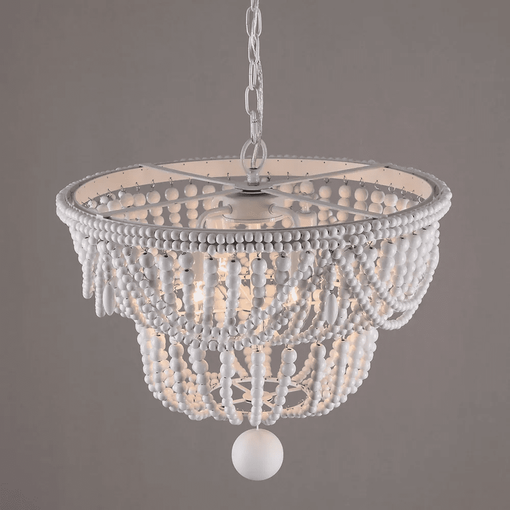 Bordeaux Wood Bead Chandelier
