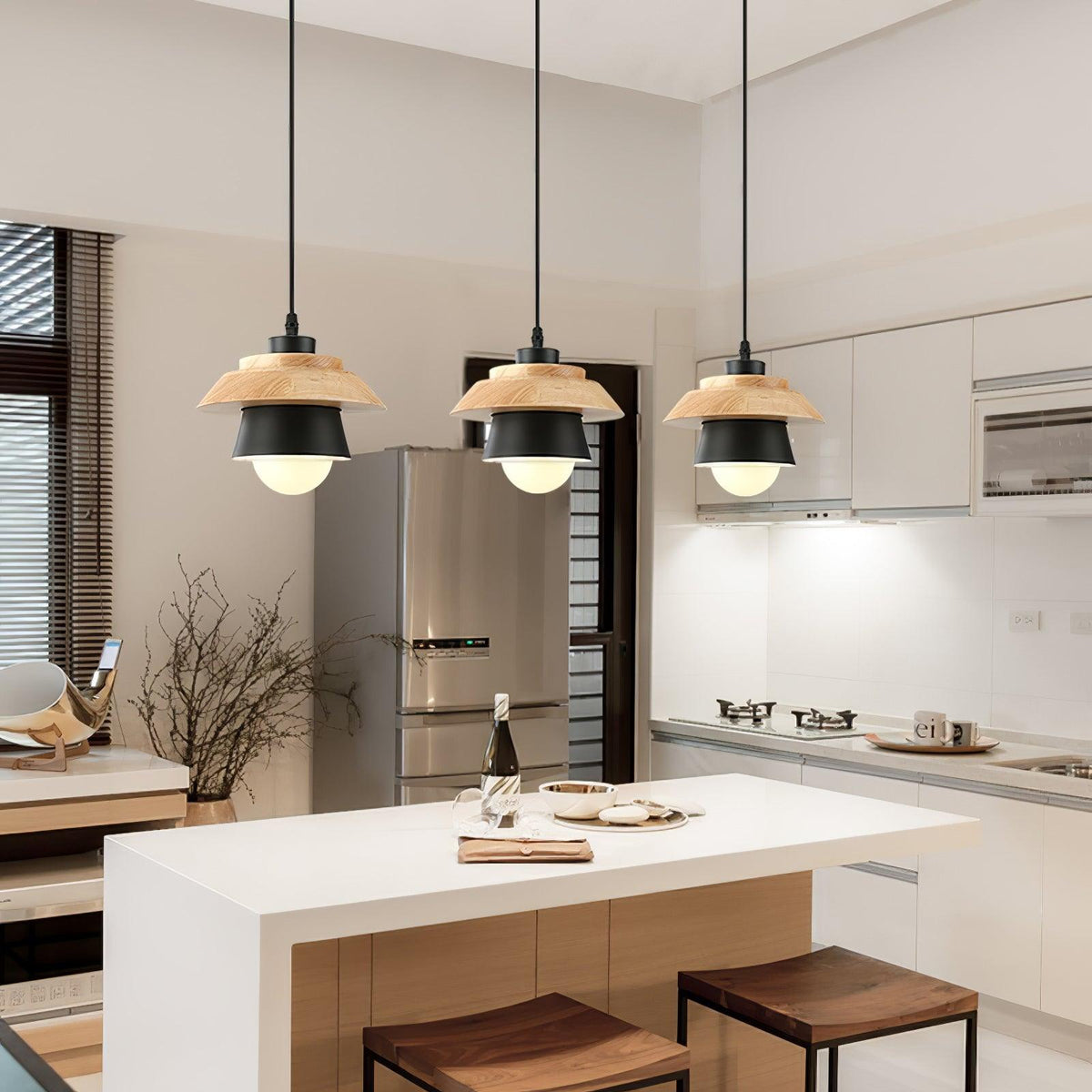 Stone Wood Pendant