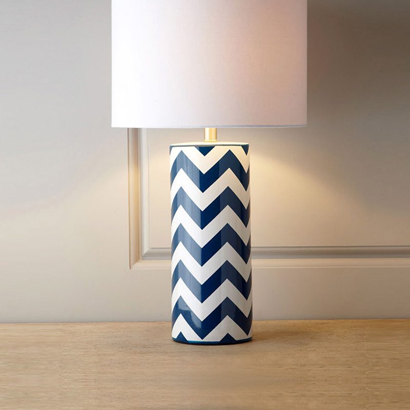 Striped Wave Ceramic Table Lamp