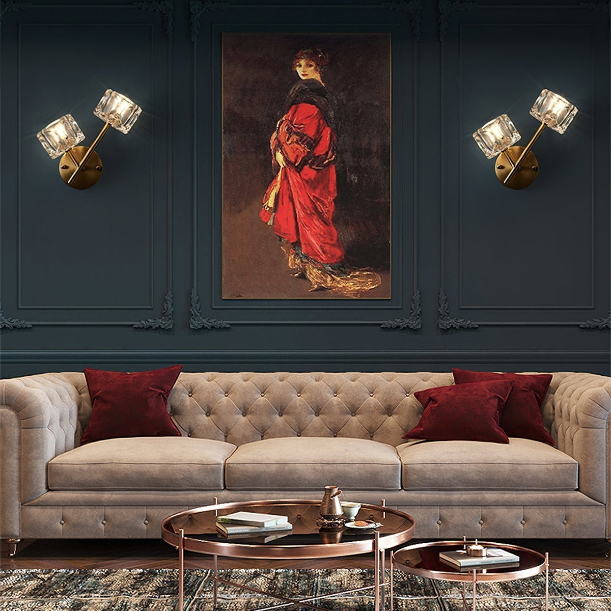 Syrah Vintage Crystal Wall Lamp