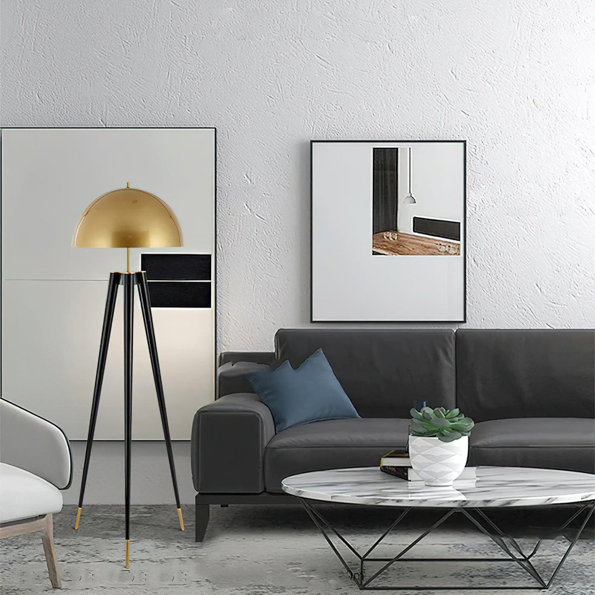 three-legged-gold-gong-floor-lamp