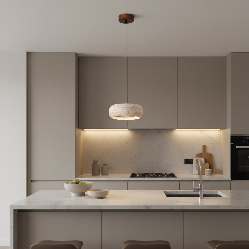 travertine-drum-pendant-lamp