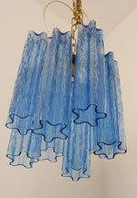 Vintage Blue Murano Glass Chandelier