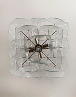 Vintage Murano Iridescent Disks Chandelier