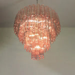 Vintage Murano Pink Glass Chandelier
