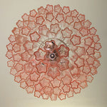 Vintage Murano Pink Glass Chandelier