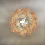 Vintage Murano Pink Glass Petals Chandelier 1