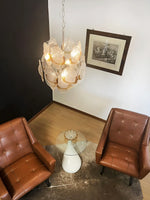 Vintage Murano Transparent Amber Chandelier