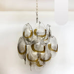 Vintage Murano Transparent Amber Chandelier