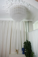 Vintage Murano Transparent Glass Ceiling Light