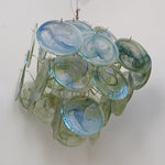 Vintage Murano Green Disks Chandelier
