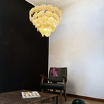 Elegant Gold Murano Iridescent Disc Chandelier