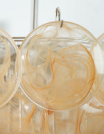 Elegant Gold Murano Iridescent Disc Chandelier