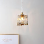 Vintage Brown Glass Pendant Light