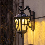 Retro Black Solar Outdoor Wall Light Ha092382