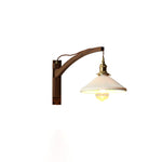 Walnut Swing Arm Wall Lamp