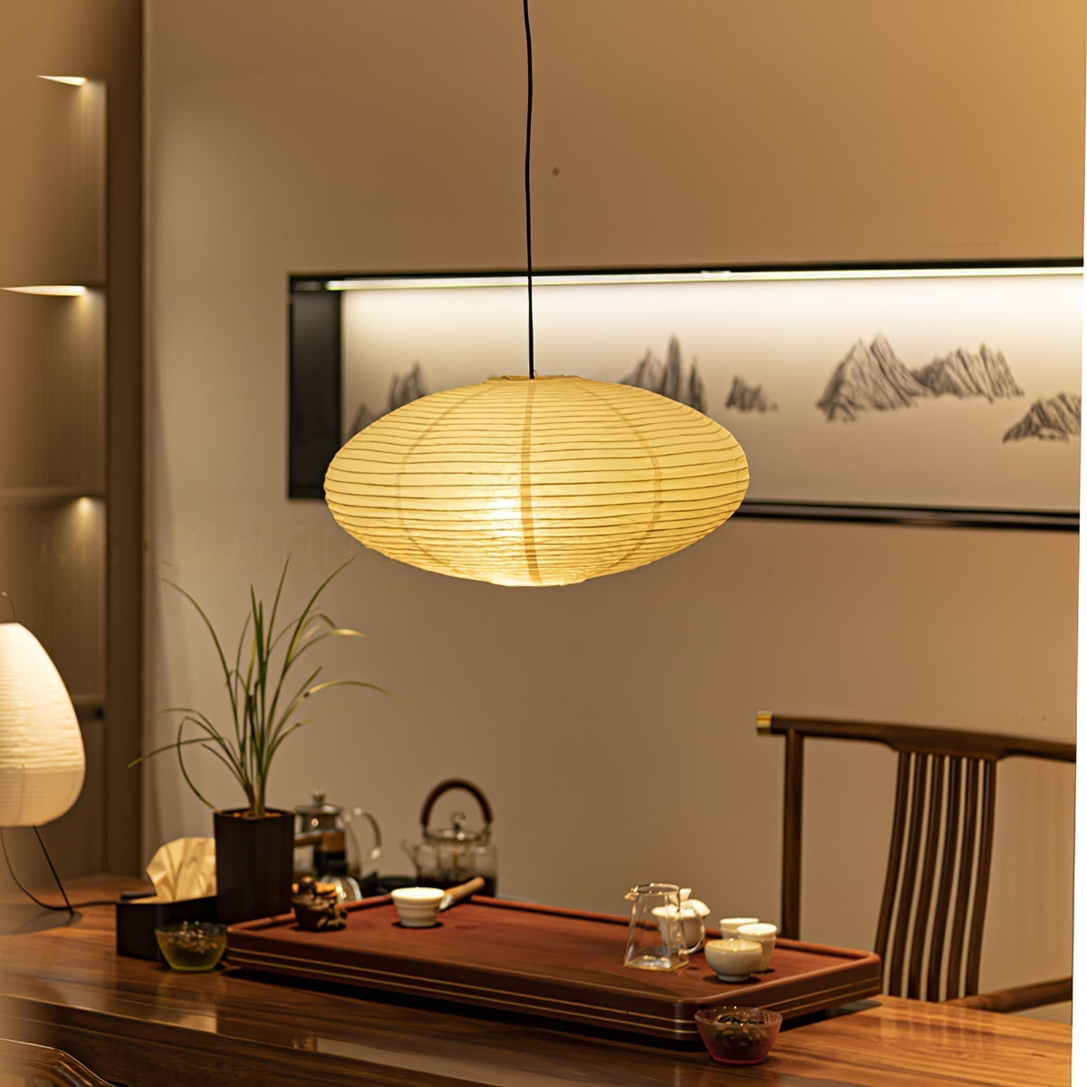 Rice Paper 15A Swag Lights
