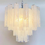 White Glass Tube Chandelier