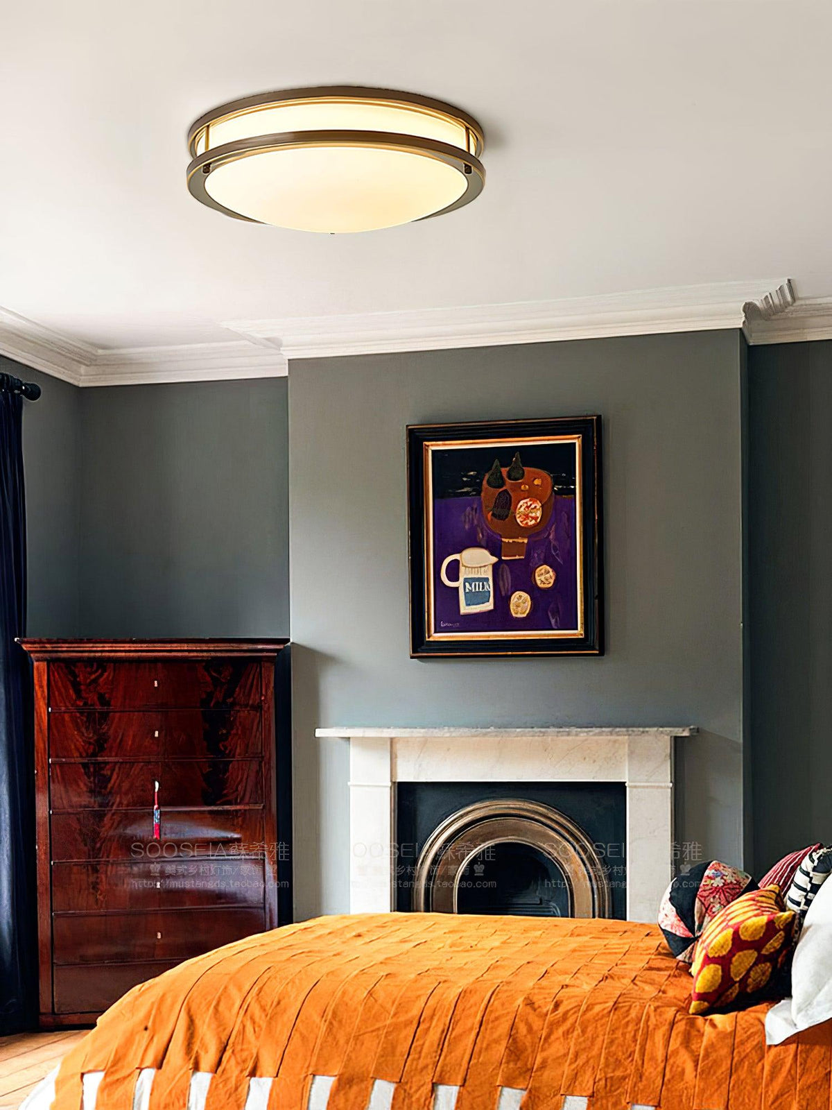 whittier-natural-brass-flush-ceiling-light