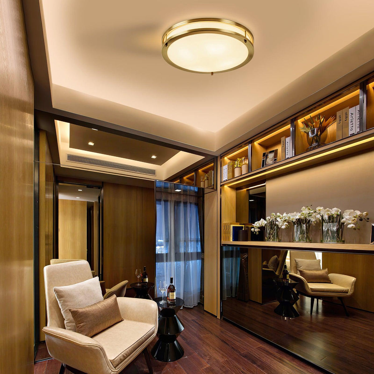whittier-natural-brass-flush-ceiling-light