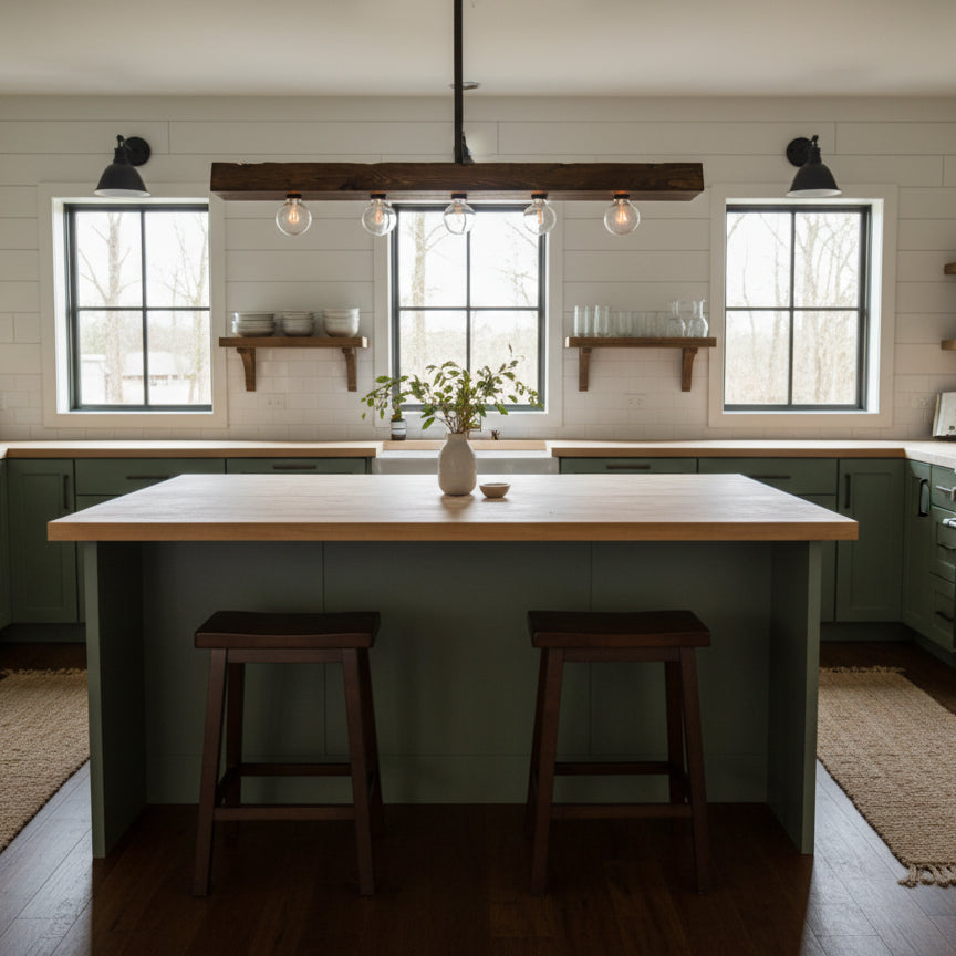 wood-beam-island-chandelier