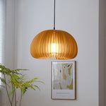 Wooden Pumpkin Pendant Lamp