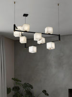 Alabaster Square Box Chandelier with 4/5/6/8/9 heads