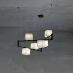 Alabaster Square Box Chandelier with 4/5/6/8/9 heads