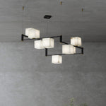 Alabaster Square Box Chandelier with 4/5/6/8/9 heads