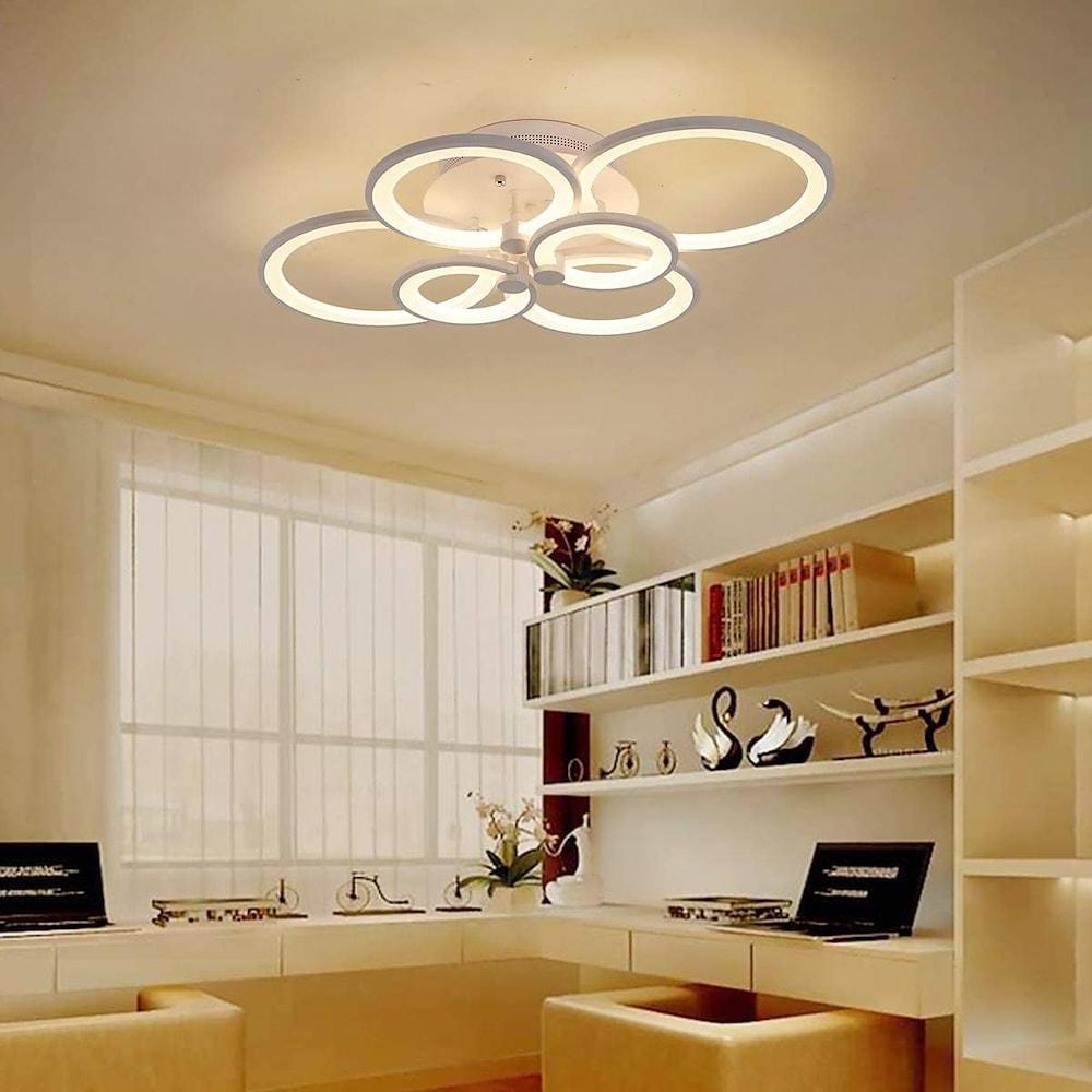 Elegant Semi Flush Mount Ceiling Lights With Unique Overlapping Rings
