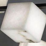 Alabaster Square Box Chandelier with 4/5/6/8/9 heads