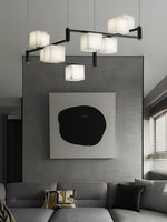 Alabaster Square Box Chandelier with 4/5/6/8/9 heads