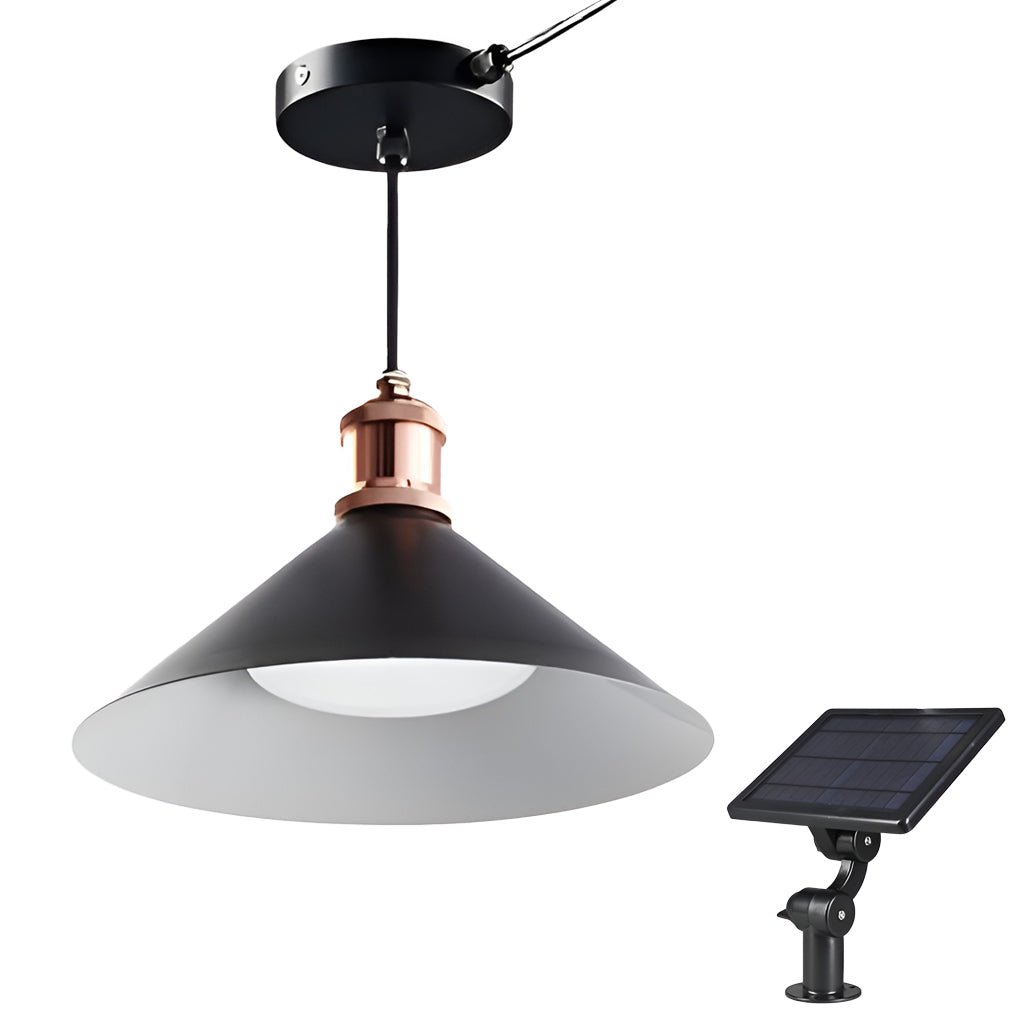 Classic Conical Solar Lights Led Pendant Light Solar Garden Lights Waterproof Hanging Lights